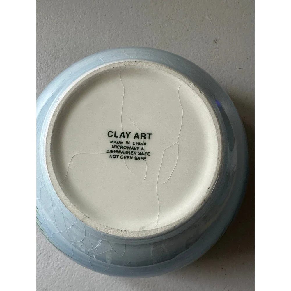 Tropical Holiday By Clay Art Pottery Rare Discontinued Replacement Glazed Bowl